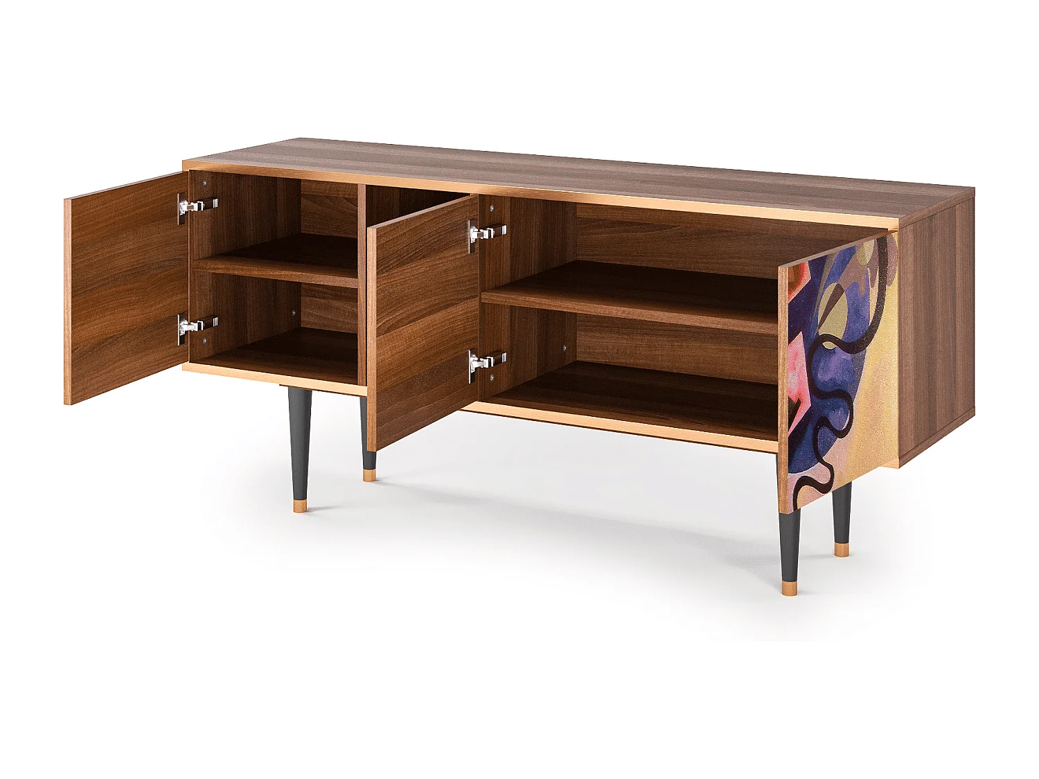 Mobile TV - 150х69х41 cm - T5 - Modern Art, Noce