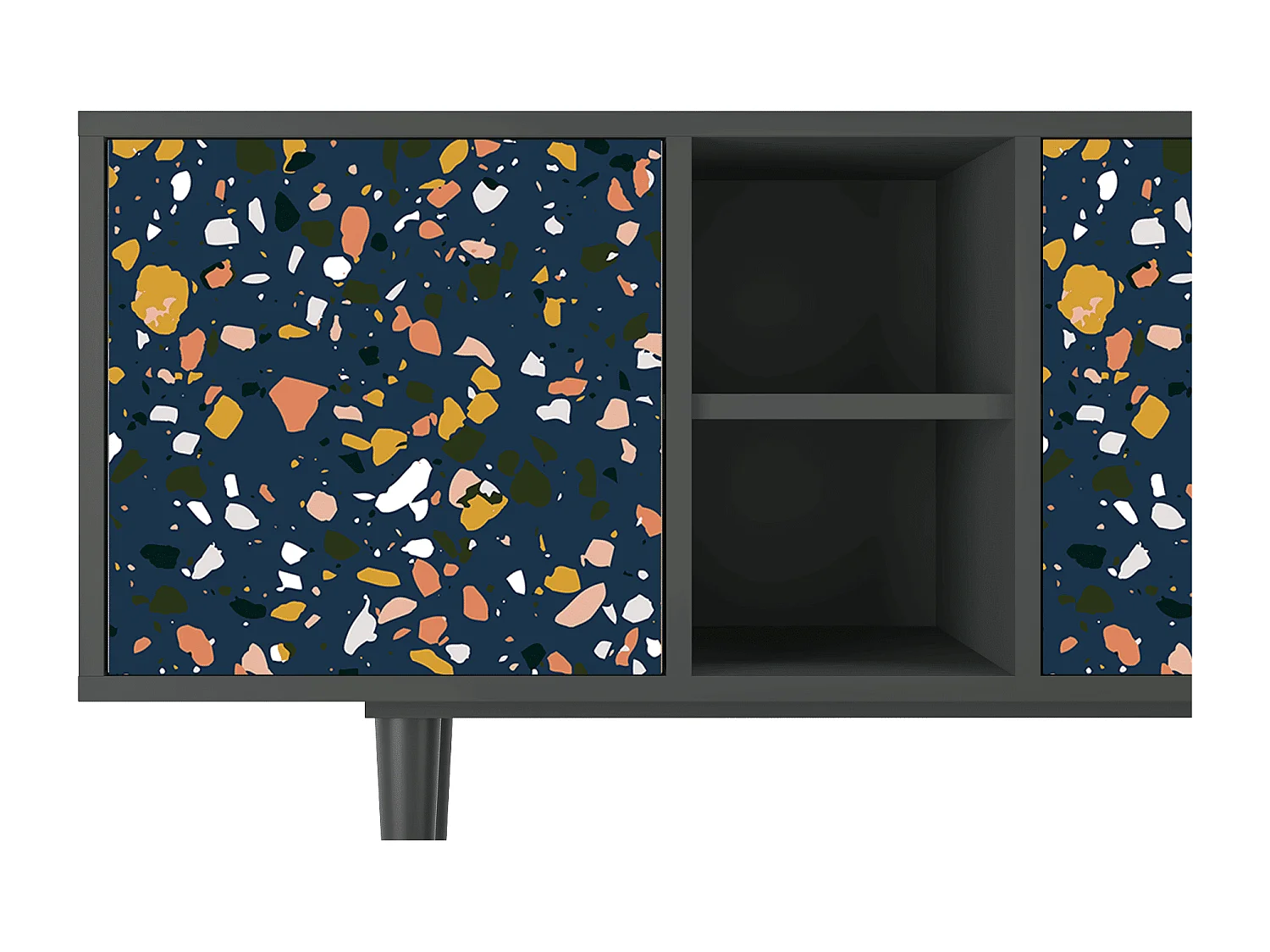 Szafka RTV - 150х69х41 cm - T5 - Night Sky Langhterns, Antracyt