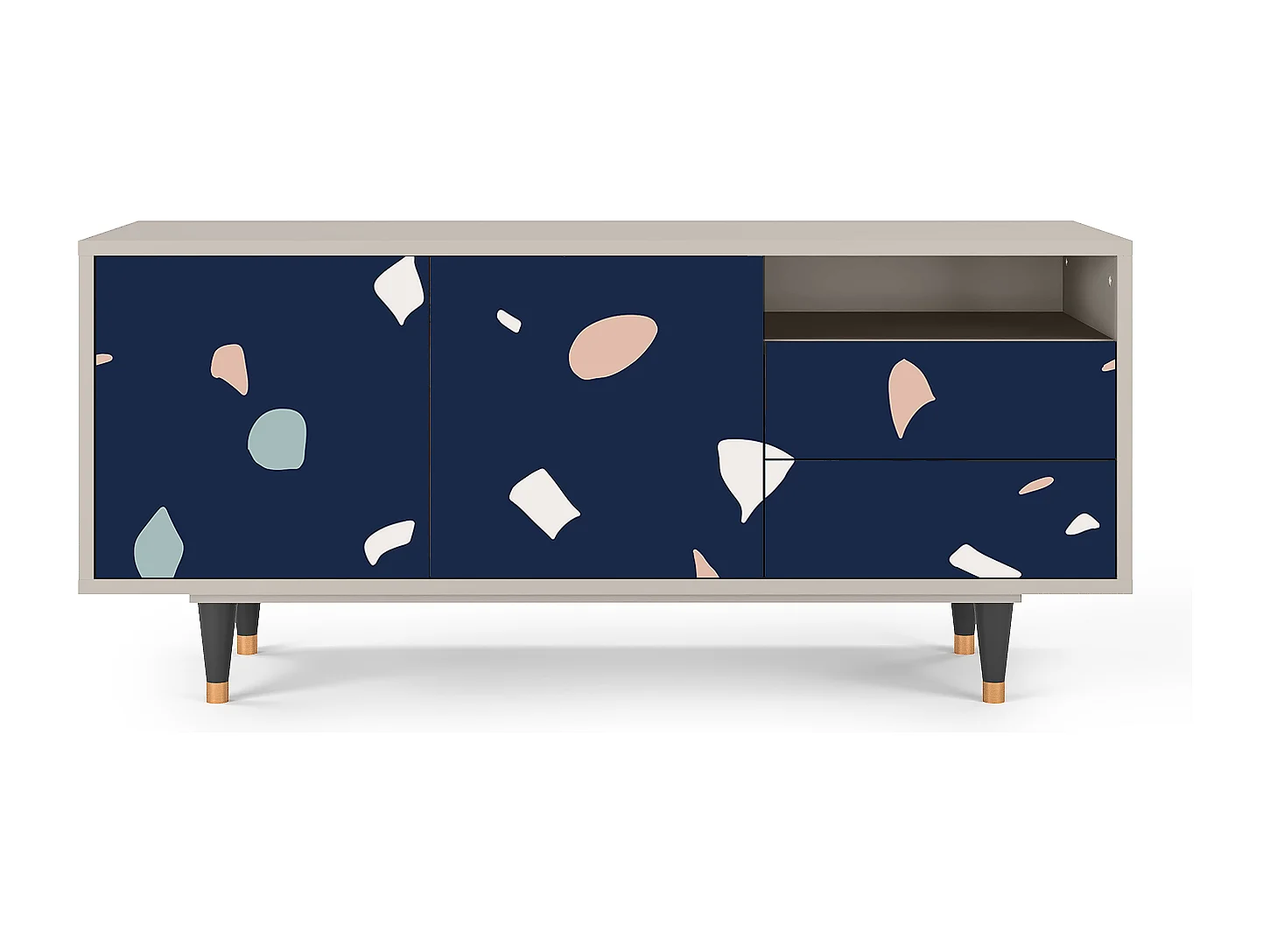 Meuble TV - 125х56х41 cm - T7 - Space Satellites, Sable