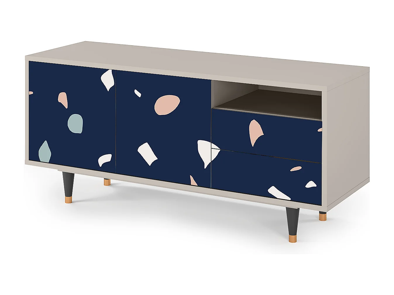 Meuble TV - 125х56х41 cm - T7 - Space Satellites, Sable