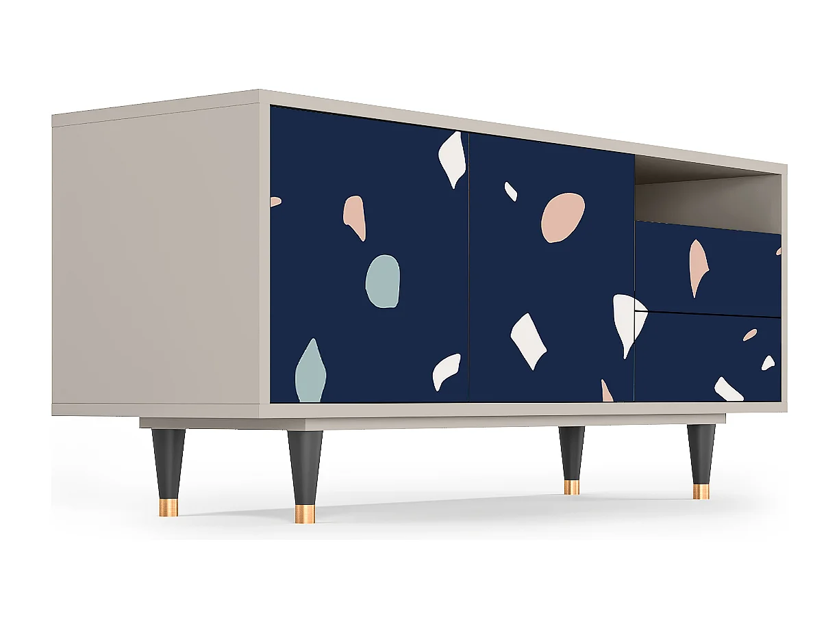 Meuble TV - 125х56х41 cm - T7 - Space Satellites, Sable