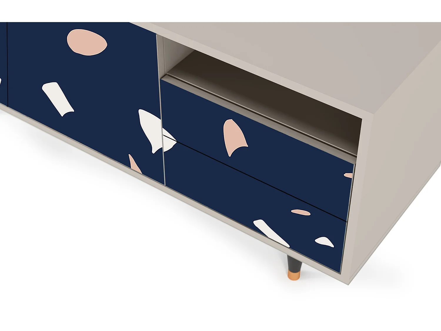 Meuble TV - 125х56х41 cm - T7 - Space Satellites, Sable