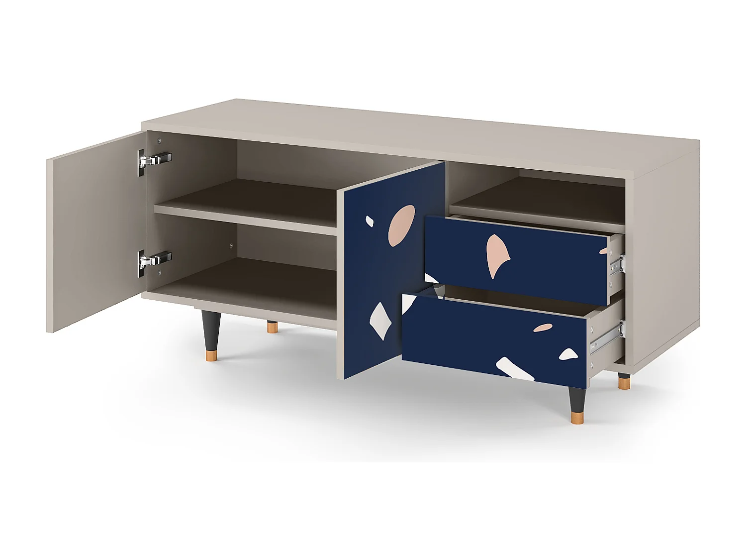 Meuble TV - 125х56х41 cm - T7 - Space Satellites, Sable