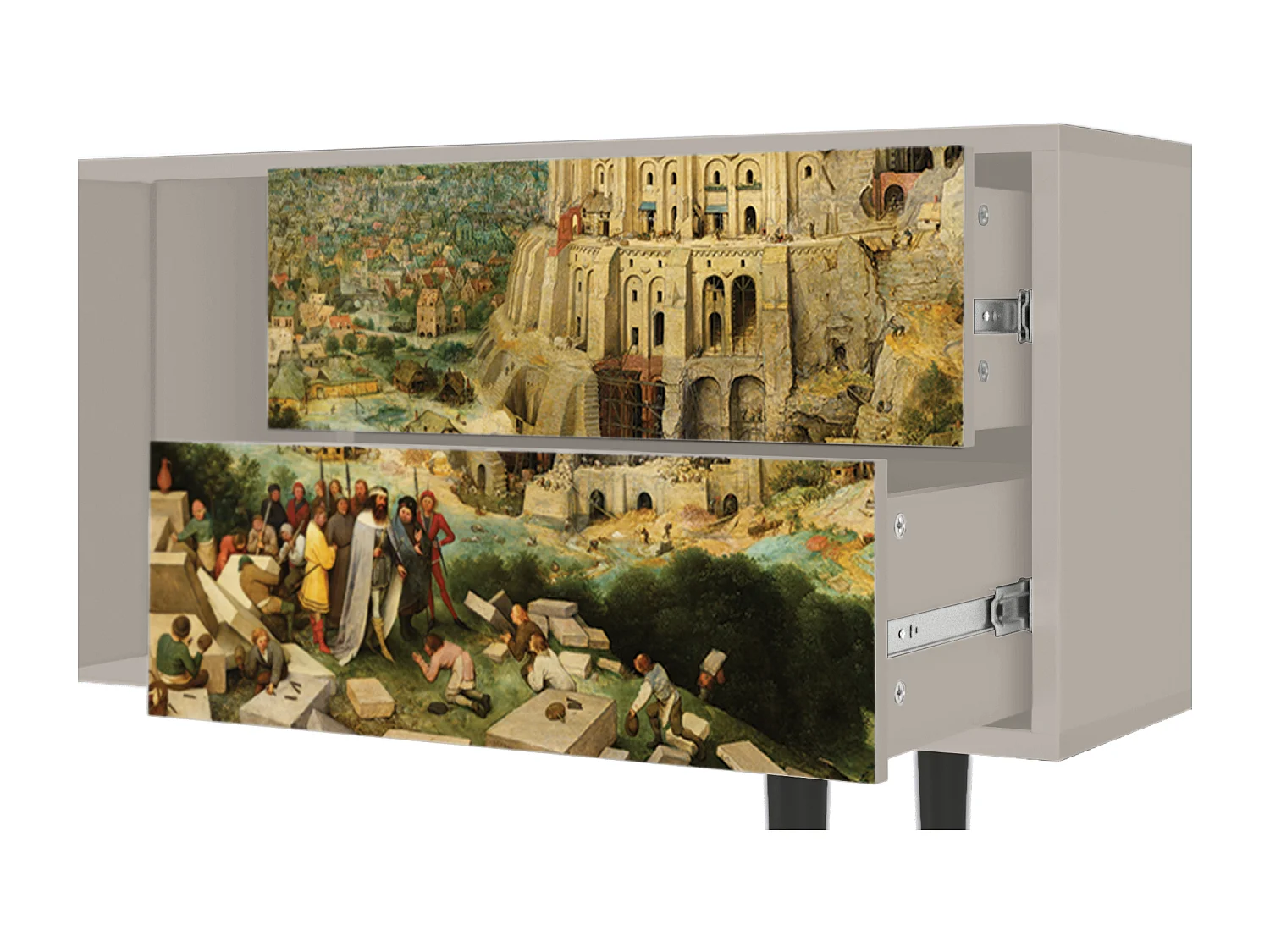 Meuble TV - 170х69х48 cm - T1 - Elder The Tower, Sable