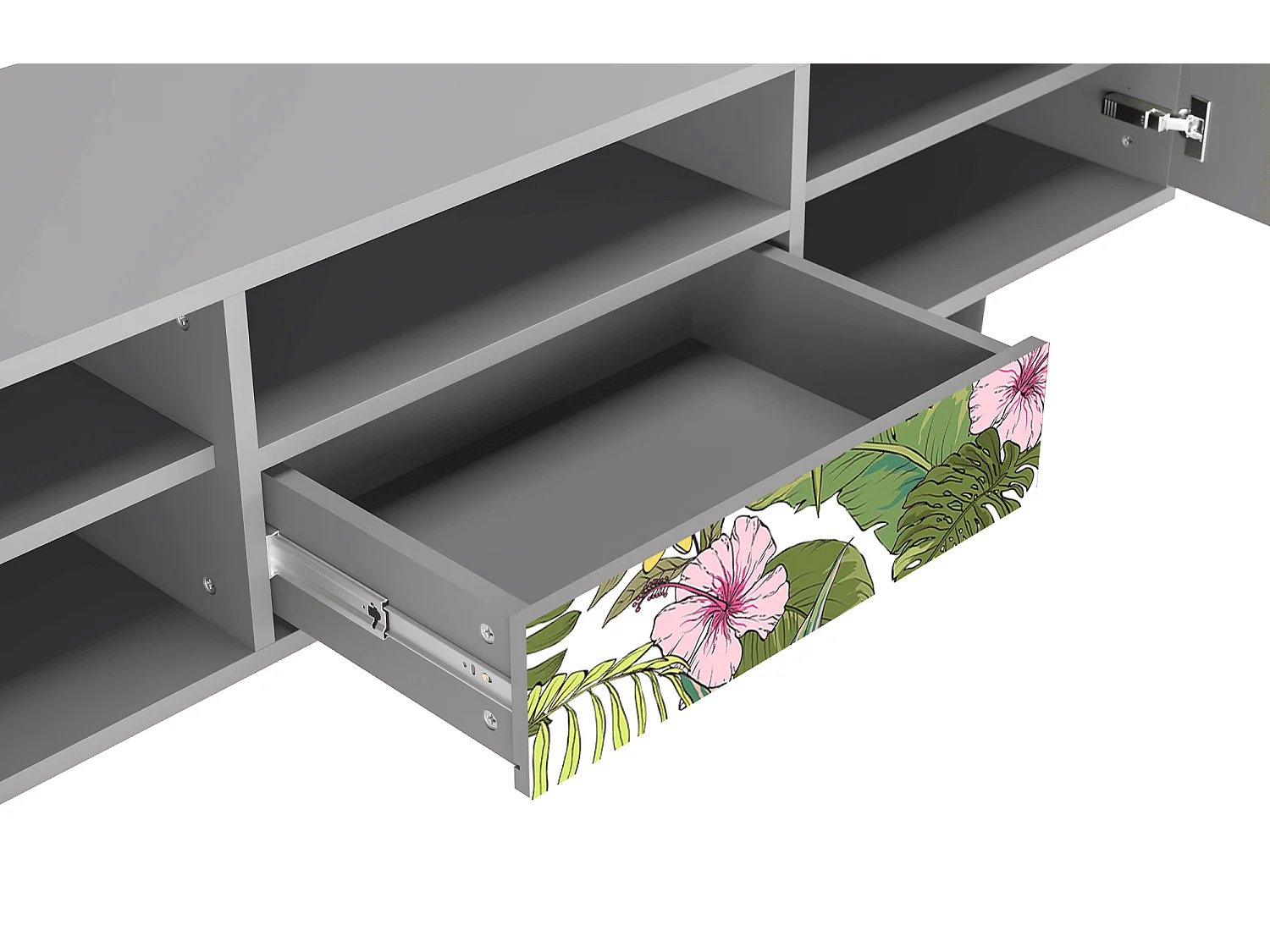 Meuble TV - 170х59х41 cm - T6 - Verdant Tropics, Gris