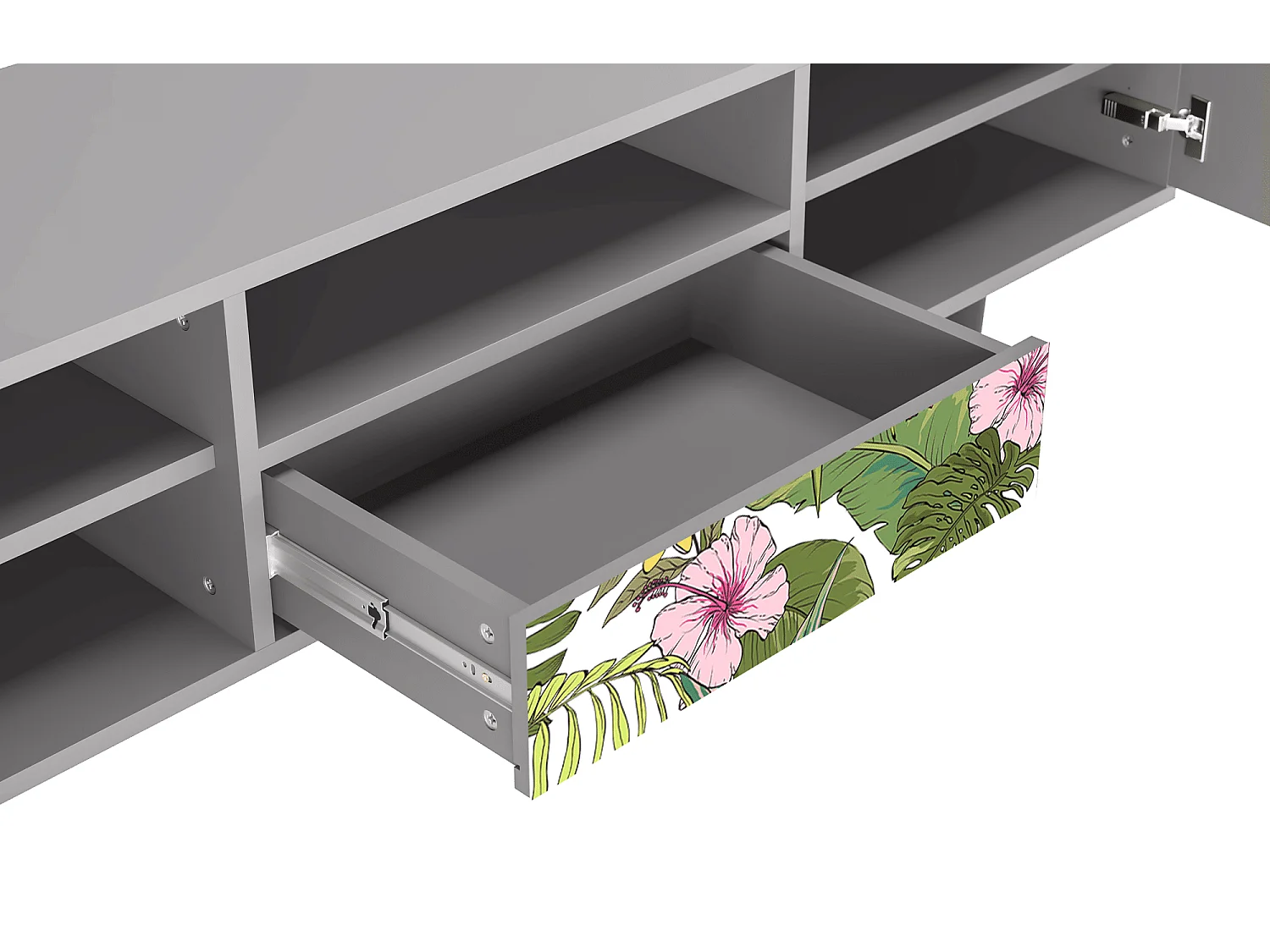 Meuble TV - 170х59х41 cm - T6 - Verdant Tropics, Gris