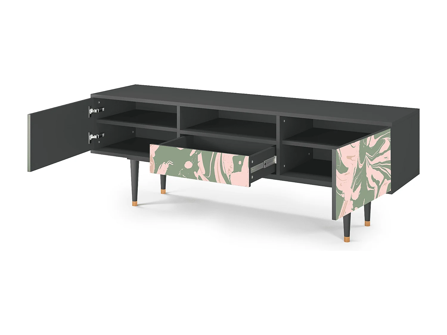 TV-meubel - 170х59х41 cm - T6 - Aquarelle, Antraciet