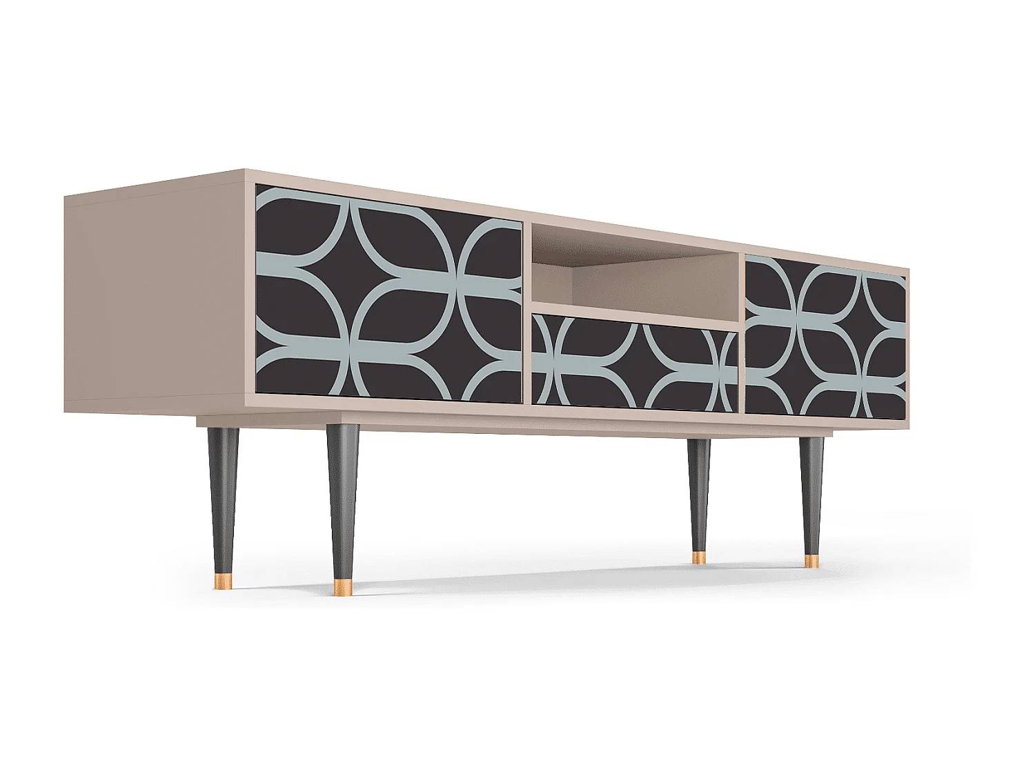 Meuble TV - 170х59х41 cm - T6 - Braided Blue, Latte