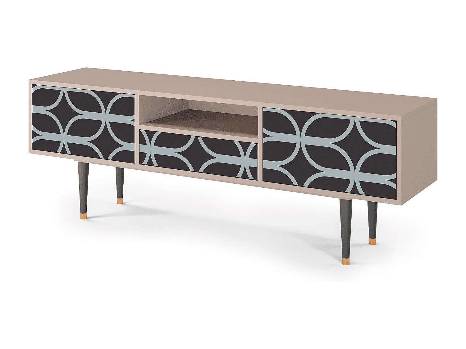 Meuble TV - 170х59х41 cm - T6 - Braided Blue, Latte