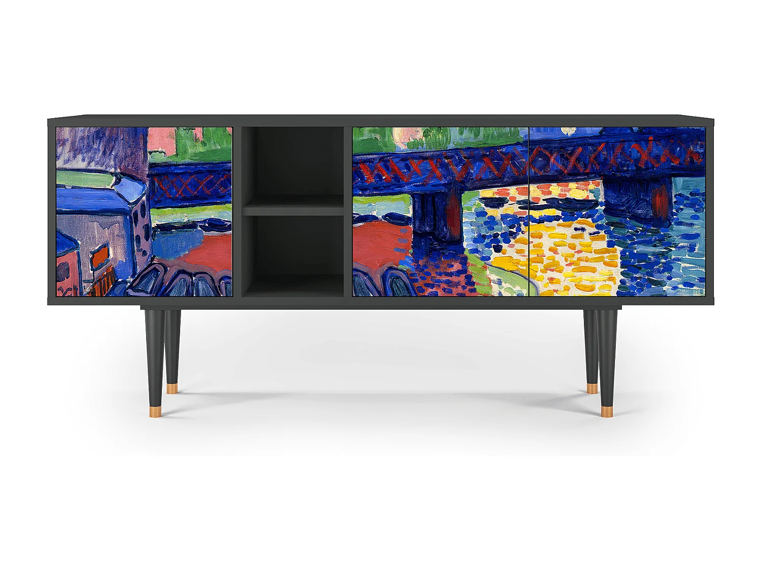 Meuble TV - 150х69х41 cm - T5 - Charing Cross Bridge, Anthracite