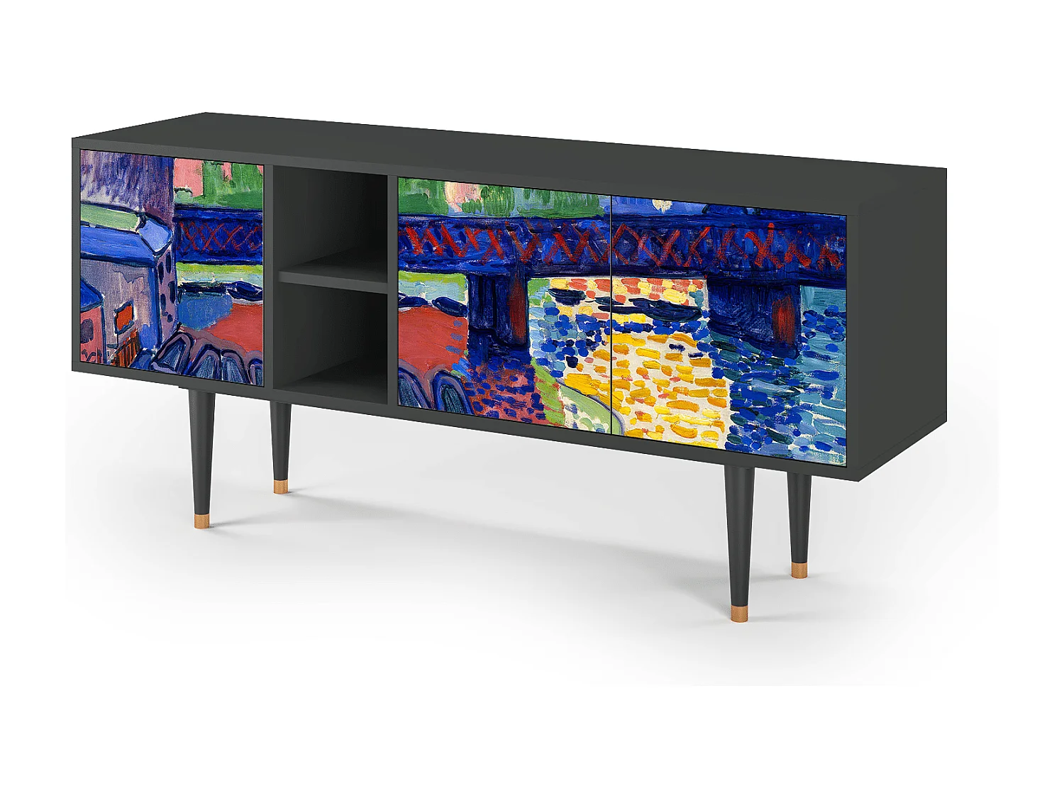 Meuble TV - 150х69х41 cm - T5 - Charing Cross Bridge, Anthracite