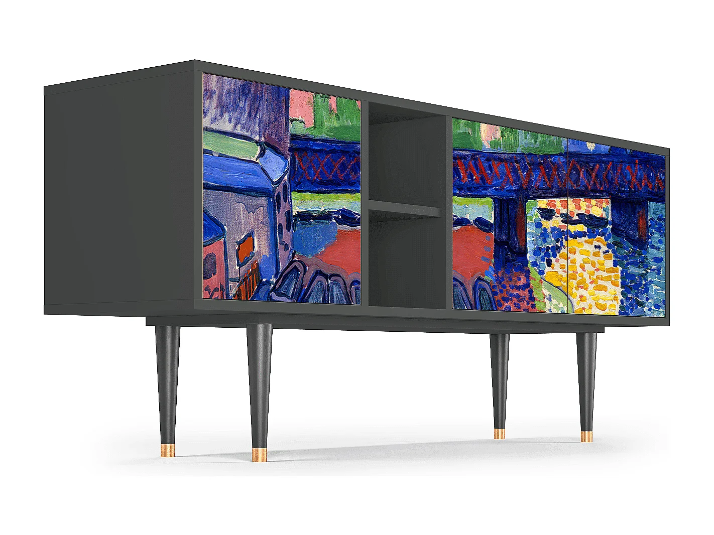 Meuble TV - 150х69х41 cm - T5 - Charing Cross Bridge, Anthracite