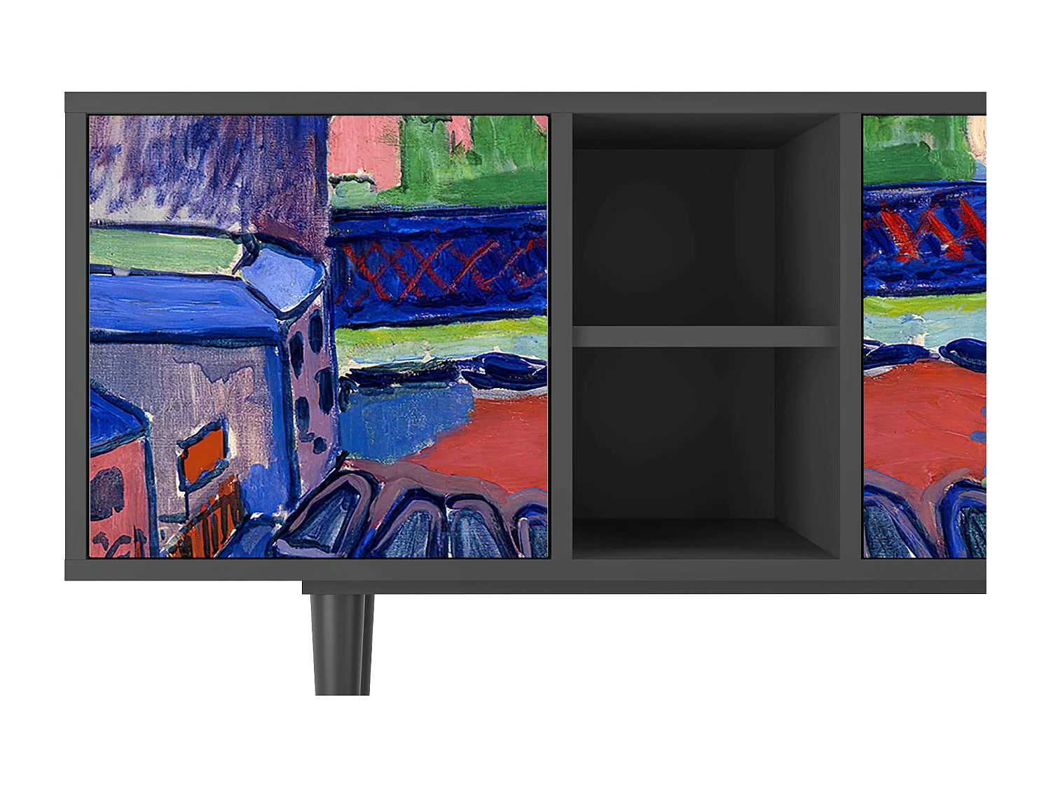 Meuble TV - 150х69х41 cm - T5 - Charing Cross Bridge, Anthracite