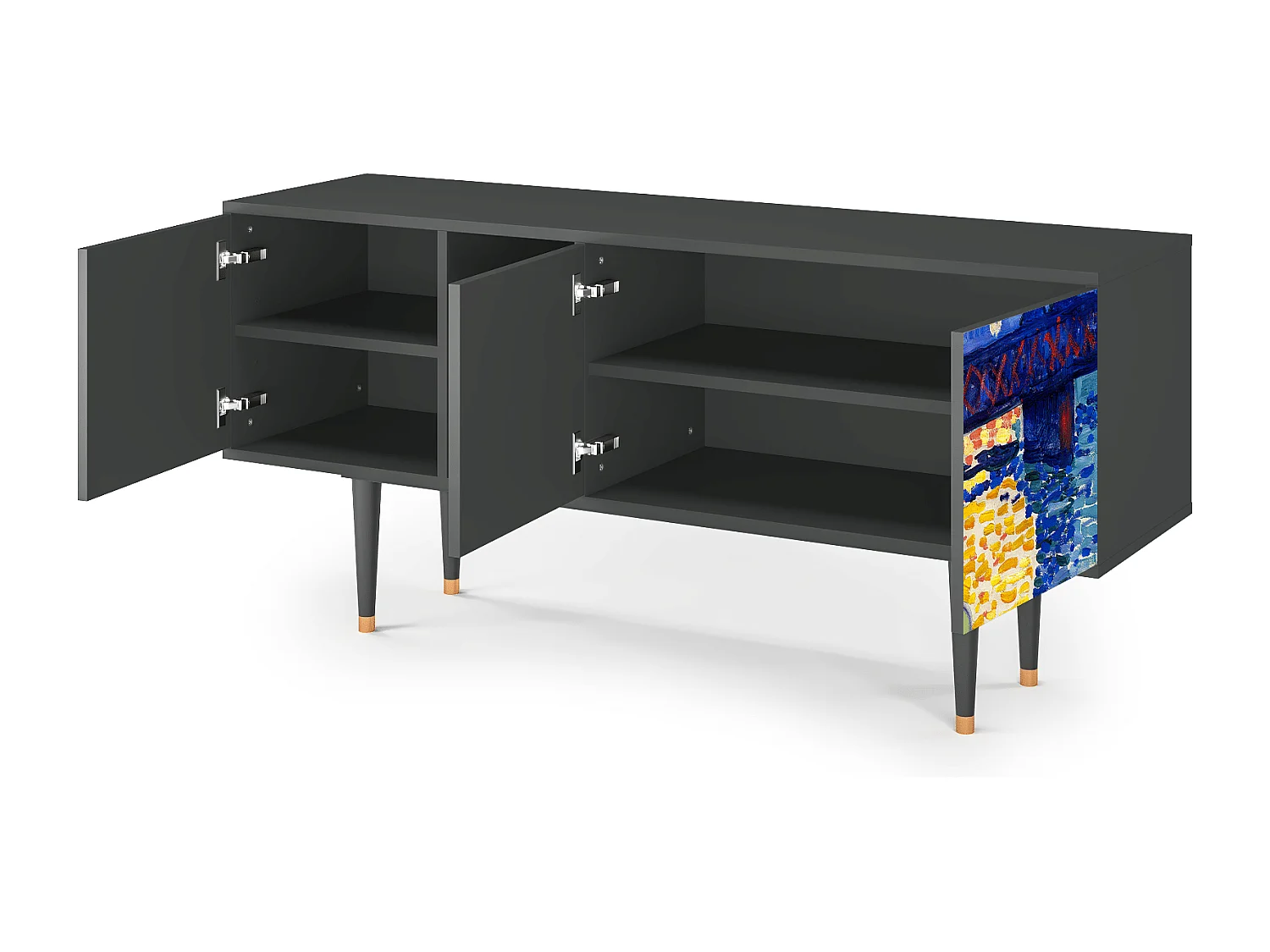 Meuble TV - 150х69х41 cm - T5 - Charing Cross Bridge, Anthracite