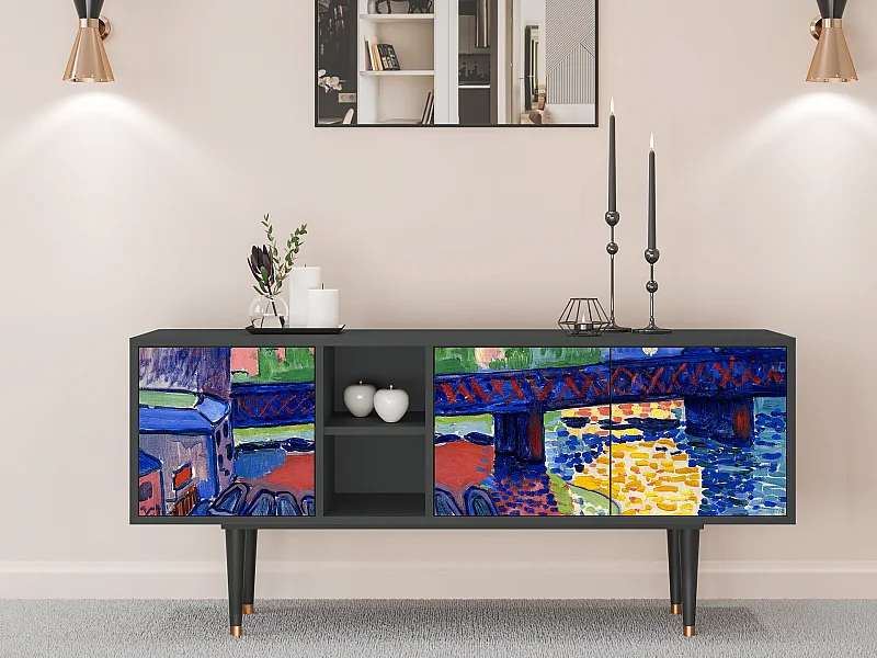 Mobile TV - 150х69х41 cm - T5 - Charing Cross Bridge, Antracite