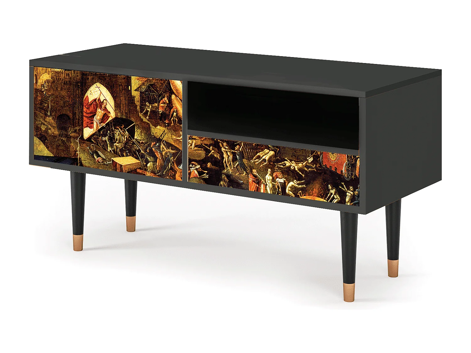 Mueble de TV - 115х59х48 cm - T3 - Christ in Limbo, Antracita