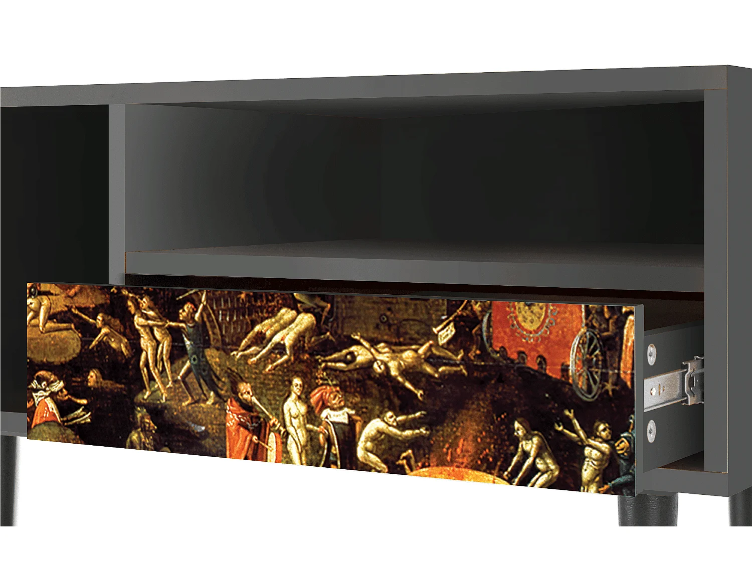 Mueble de TV - 115х59х48 cm - T3 - Christ in Limbo, Antracita
