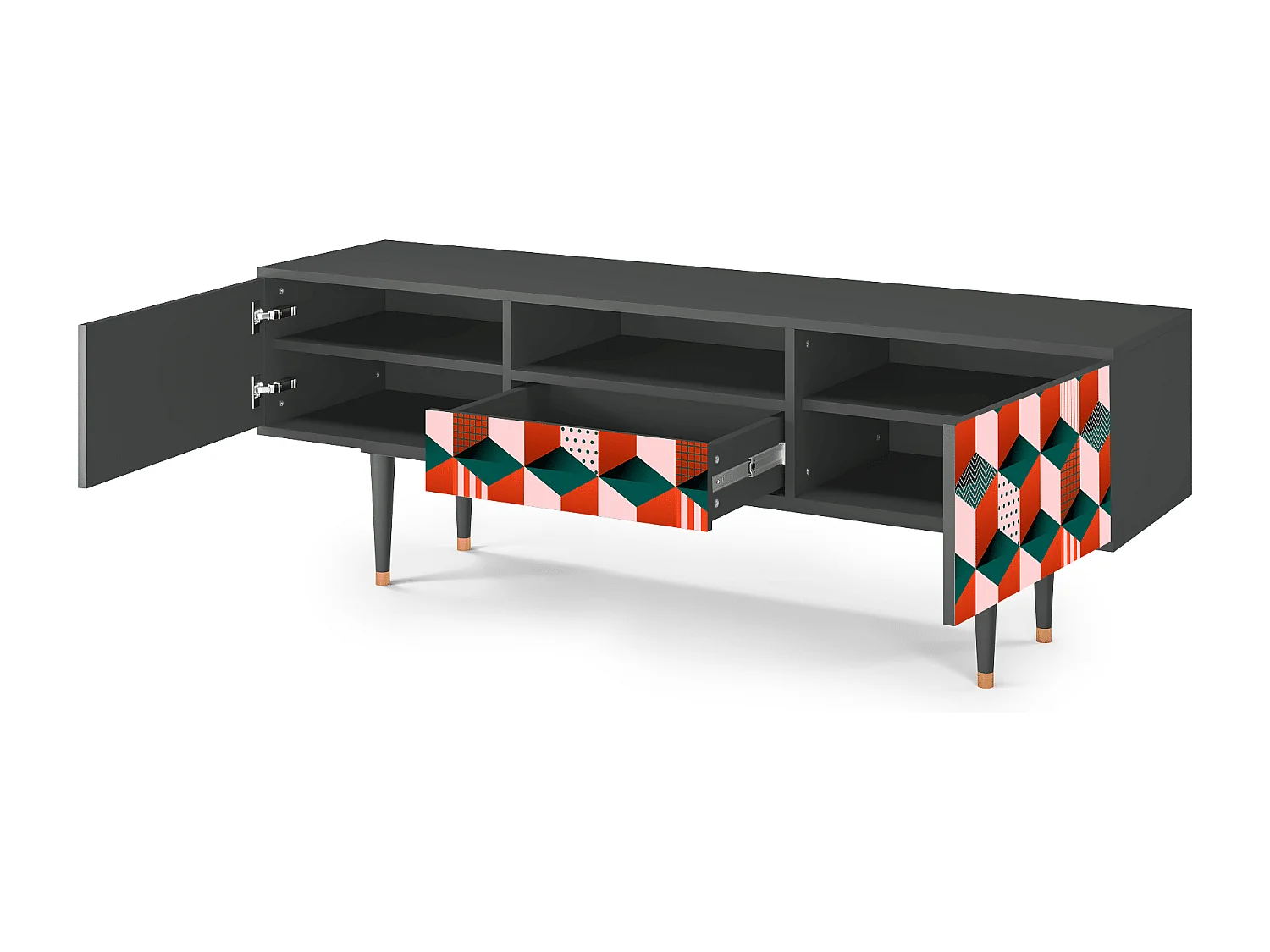 Meuble TV - 170х59х41 cm - T6 - Pepsi-Cola, Anthracite