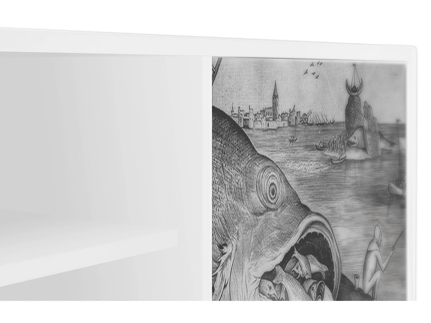 Mueble de TV - 170х69х48 cm - T2 - Big Fish Eat Little, Blanco