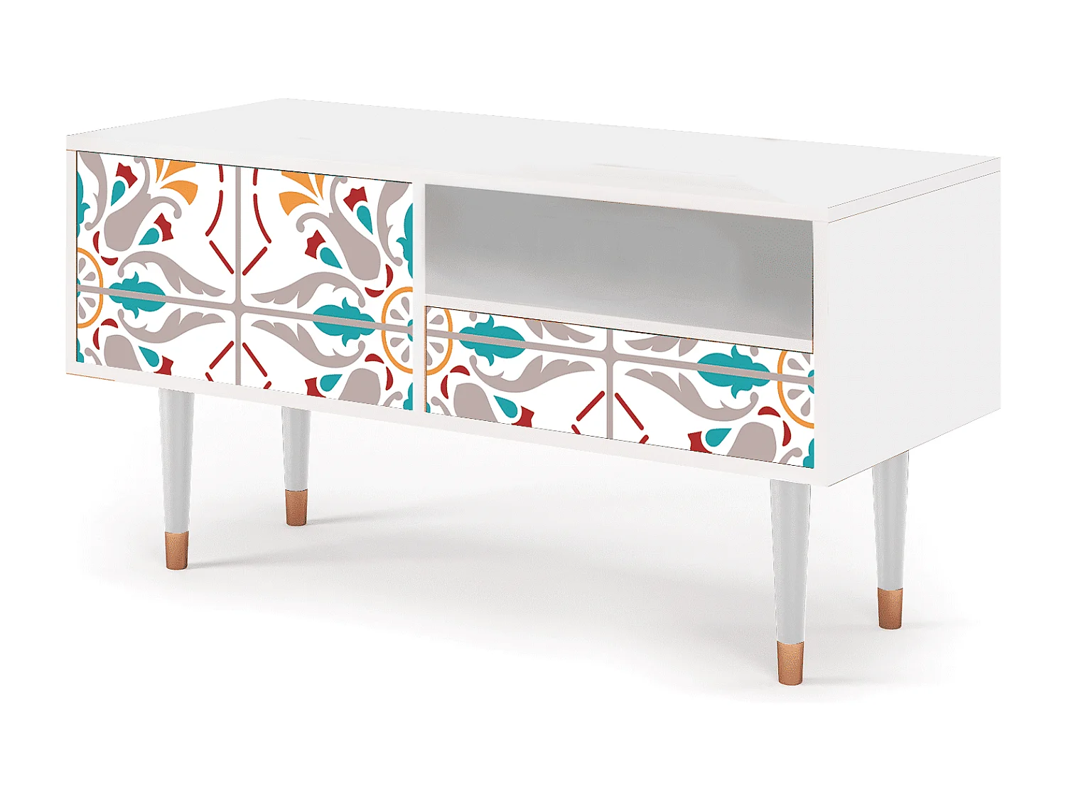 Mobile TV - 115х59х48 cm - T3 - Spring Ceramics, Bianco