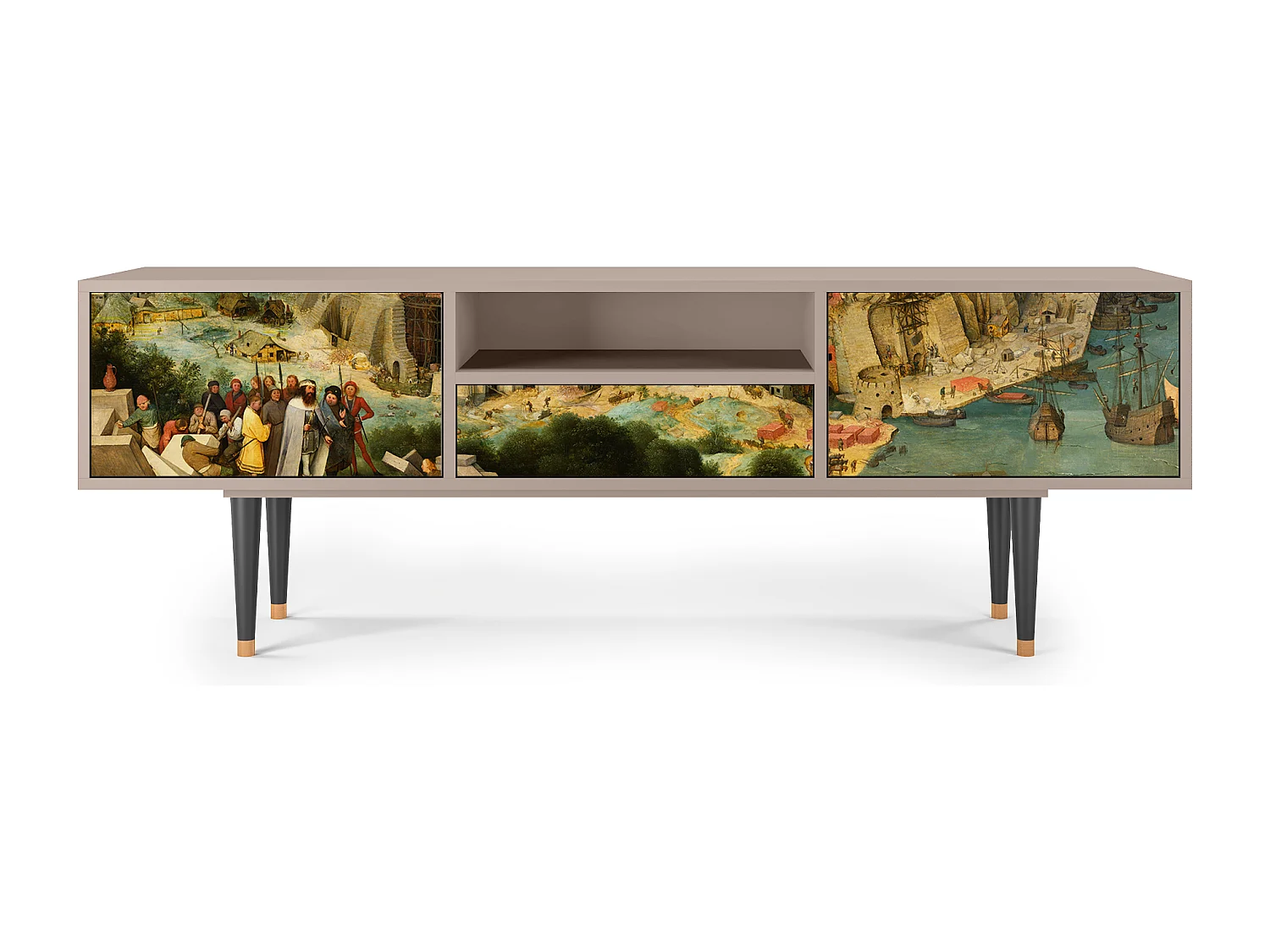 Szafka RTV - 170х59х41 cm - T6 - Elder The Tower, Latte