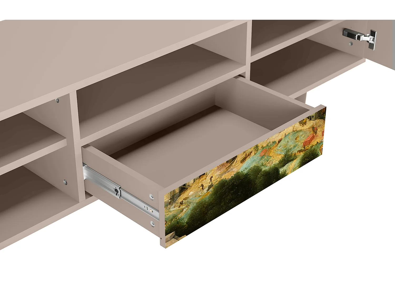 Szafka RTV - 170х59х41 cm - T6 - Elder The Tower, Latte