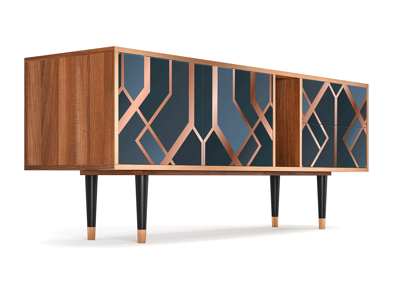 Meuble TV - 170х69х48 cm - T1 - Ashy 1920', Noyer