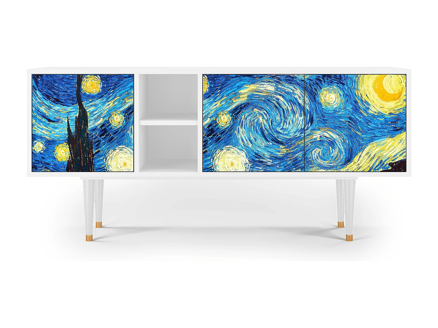 Mobile TV - 150х69х41 cm - T5 - The Starry Night  , Bianco