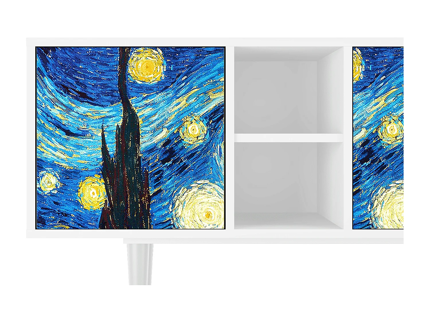 Mobile TV - 150х69х41 cm - T5 - The Starry Night  , Bianco