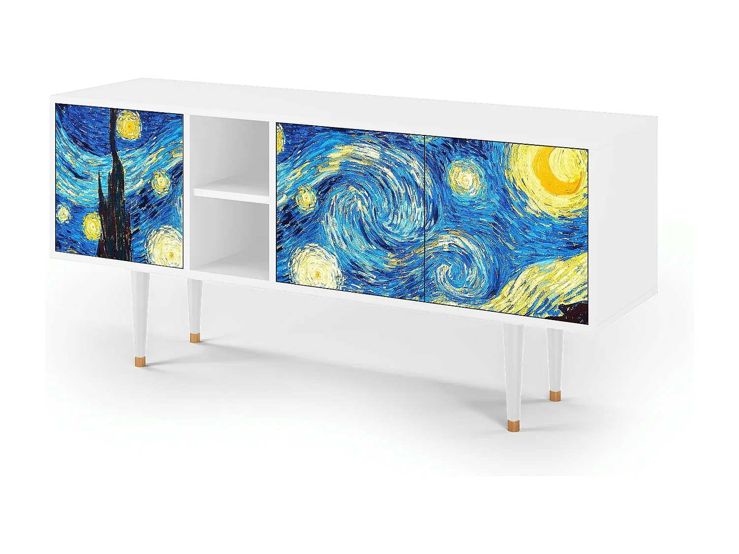 Mobile TV - 150х69х41 cm - T5 - The Starry Night  , Bianco