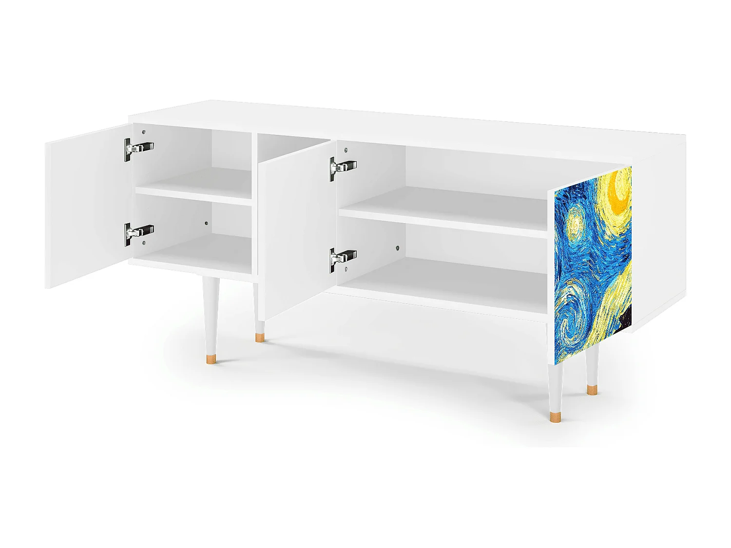 Mobile TV - 150х69х41 cm - T5 - The Starry Night  , Bianco