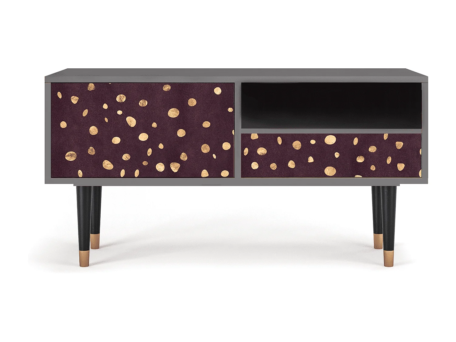 Mueble de TV - 115х59х48 cm - T3 - Glowworms, Cinza