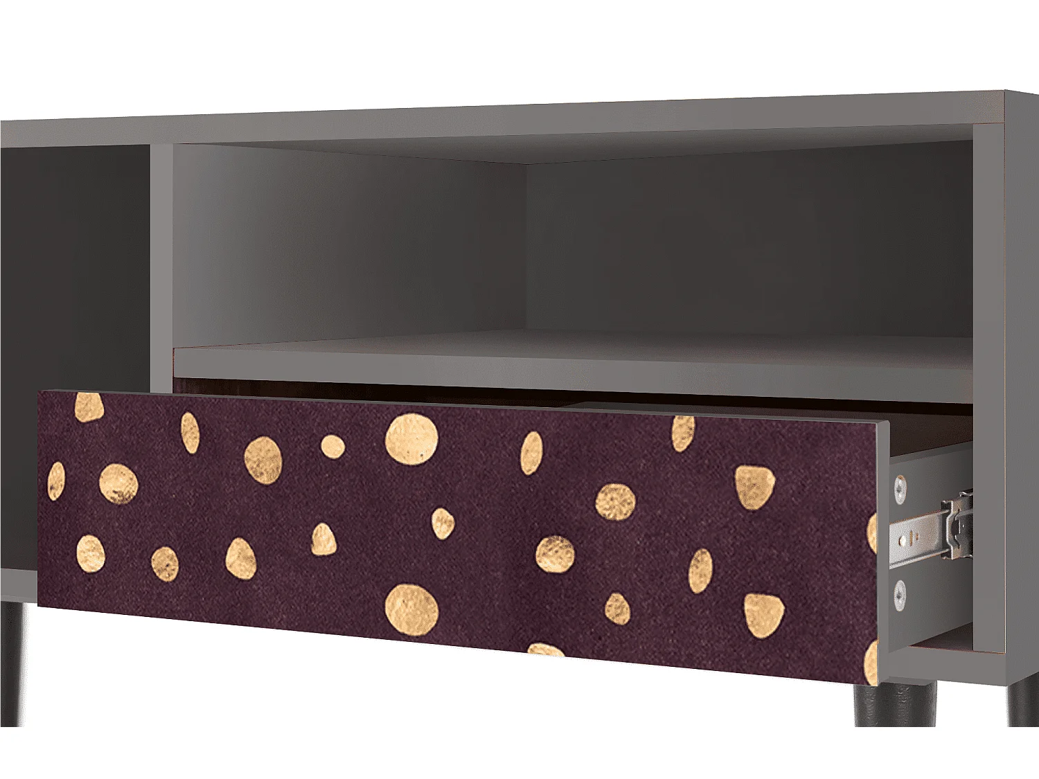 Mueble de TV - 115х59х48 cm - T3 - Glowworms, Cinza