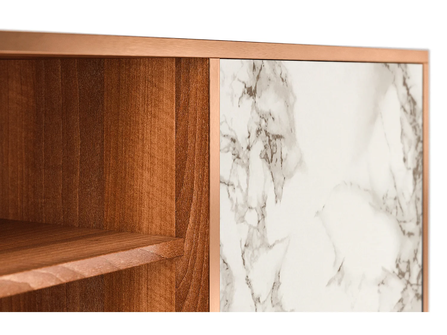 TV-meubel - 170х69х48 cm - T2 - Milk Marble, Walnoot