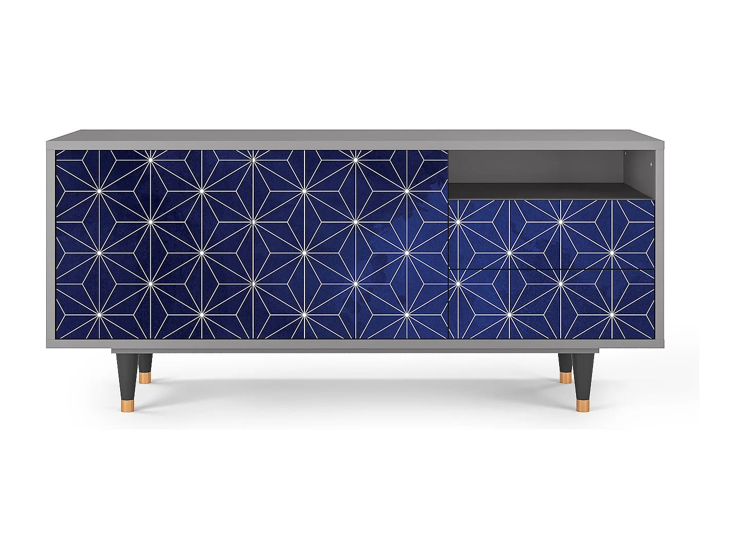 Mobile TV - 125х56х41 cm - T7 - Milky Way, Grigio