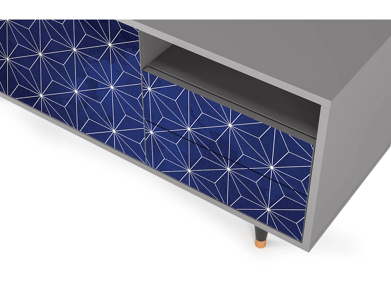 TV-meubel - 125х56х41 cm - T7 - Milky Way, Grijs