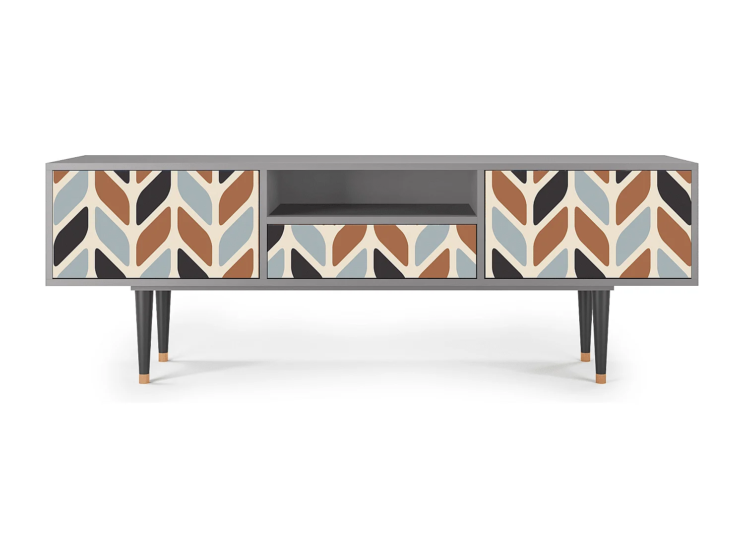 TV-Möbel - 170х59х41 cm - T6 - Beige Laure, Grau