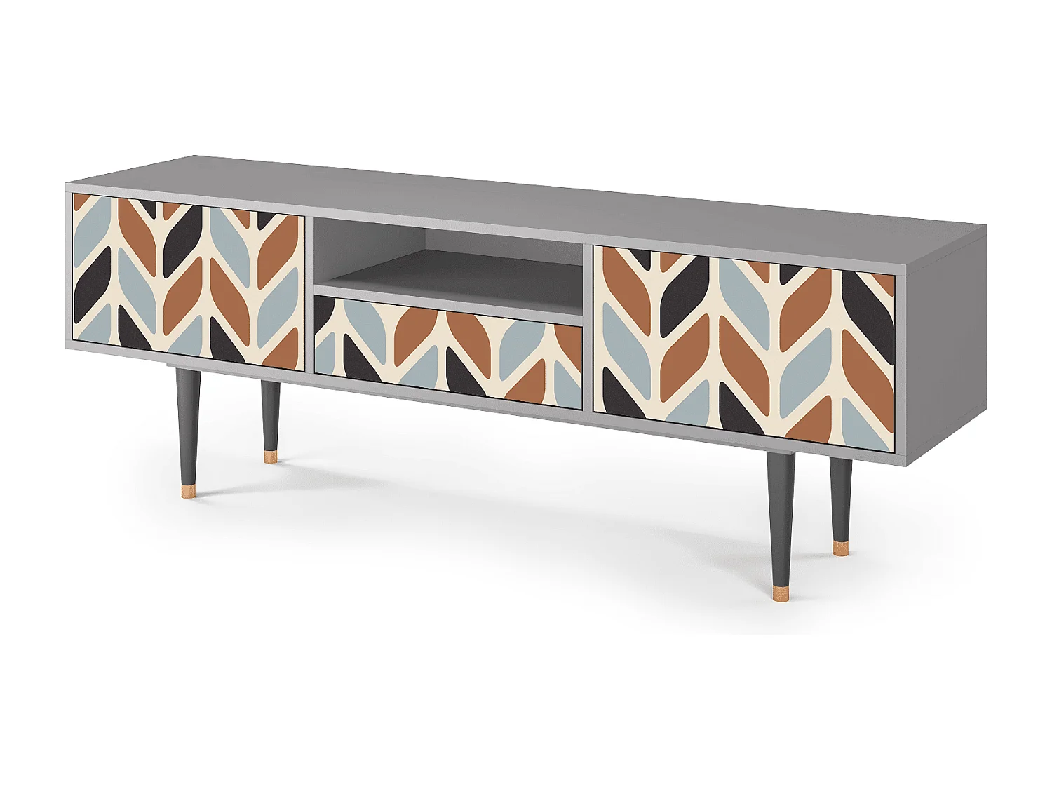 TV-Möbel - 170х59х41 cm - T6 - Beige Laure, Grau