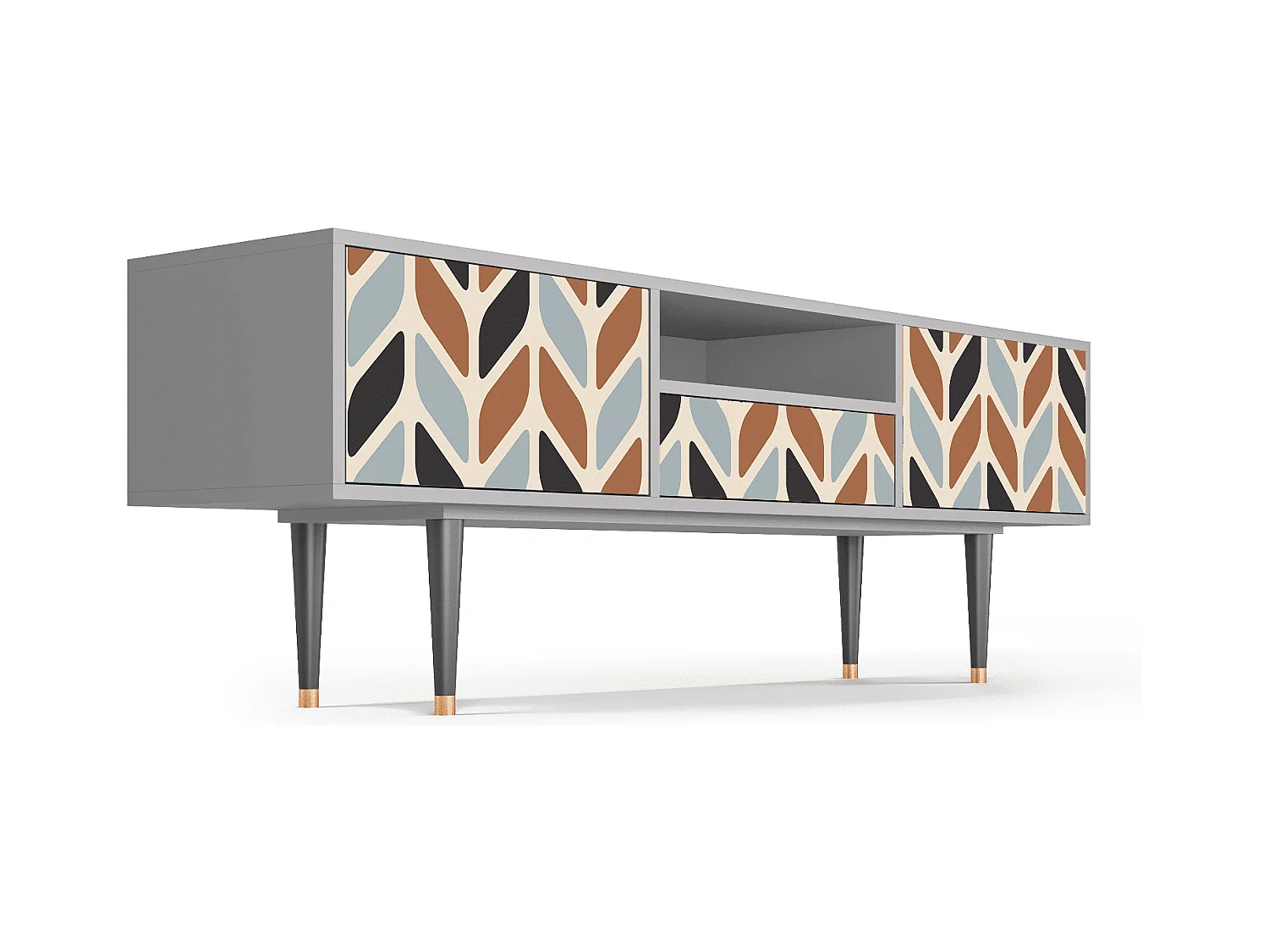 TV-Möbel - 170х59х41 cm - T6 - Beige Laure, Grau