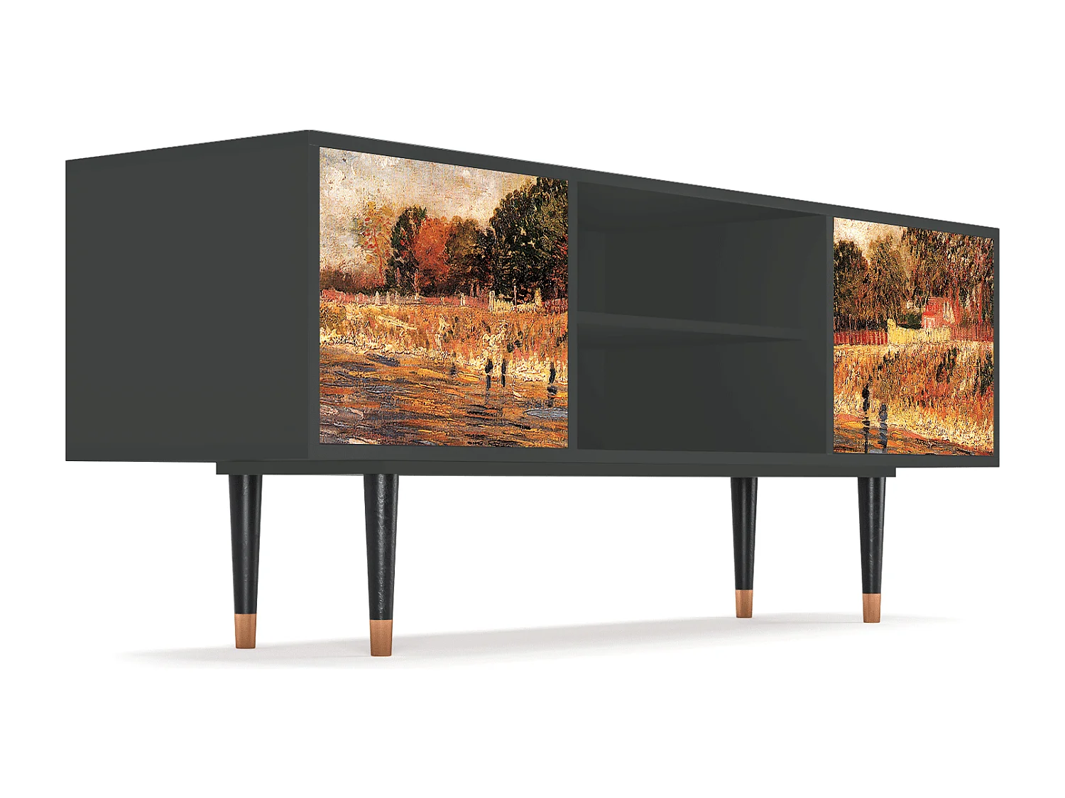 Mobile TV - 170х69х48 cm - T2 - The Banks, Antracite