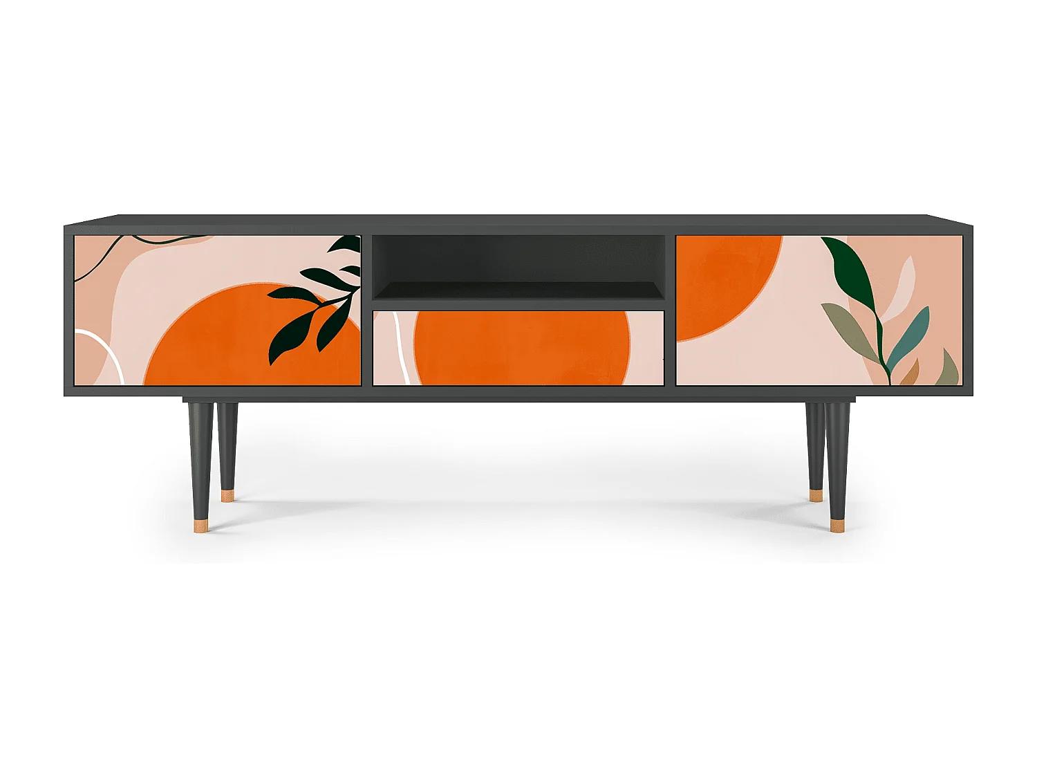 Meuble TV - 170х59х41 cm - T6 - Artwork, Anthracite