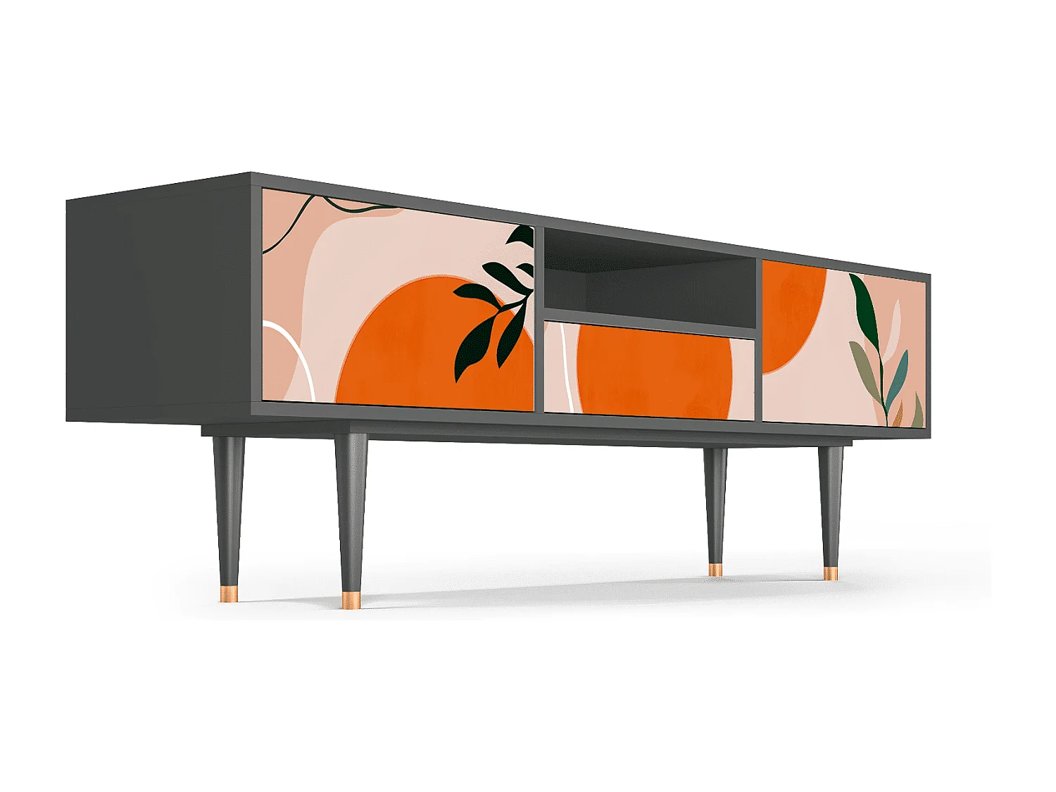 Meuble TV - 170х59х41 cm - T6 - Artwork, Anthracite