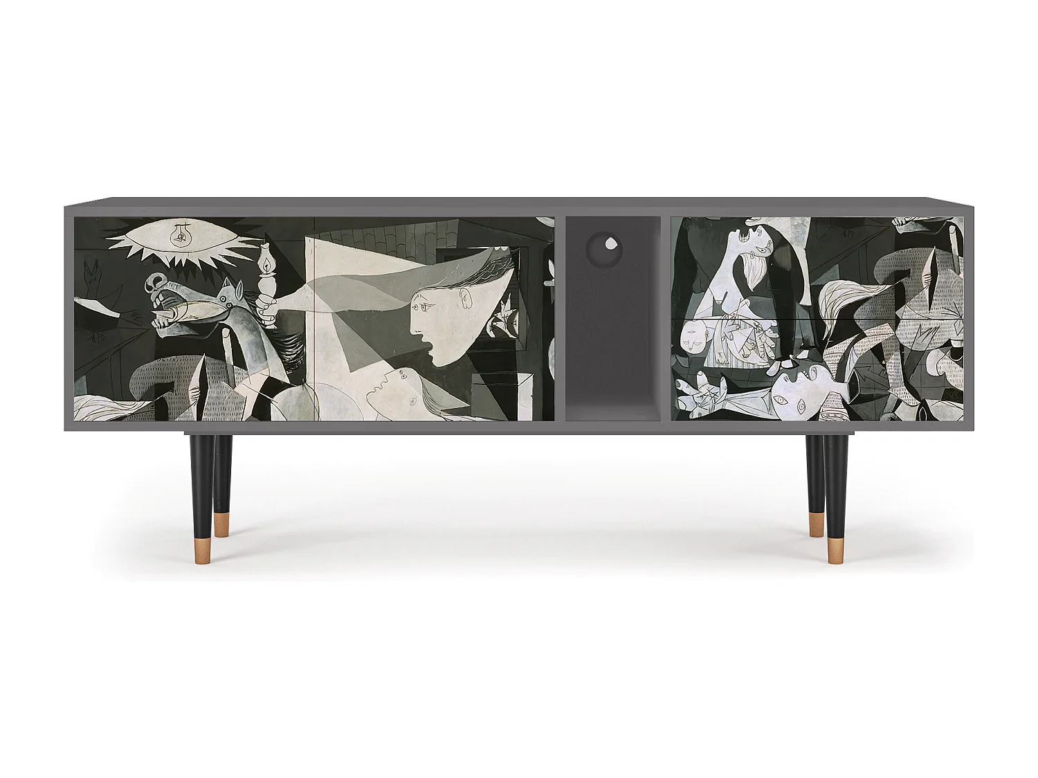 TV-Möbel - 170х69х48 cm - T1 - Guernica by Picasso, Grau
