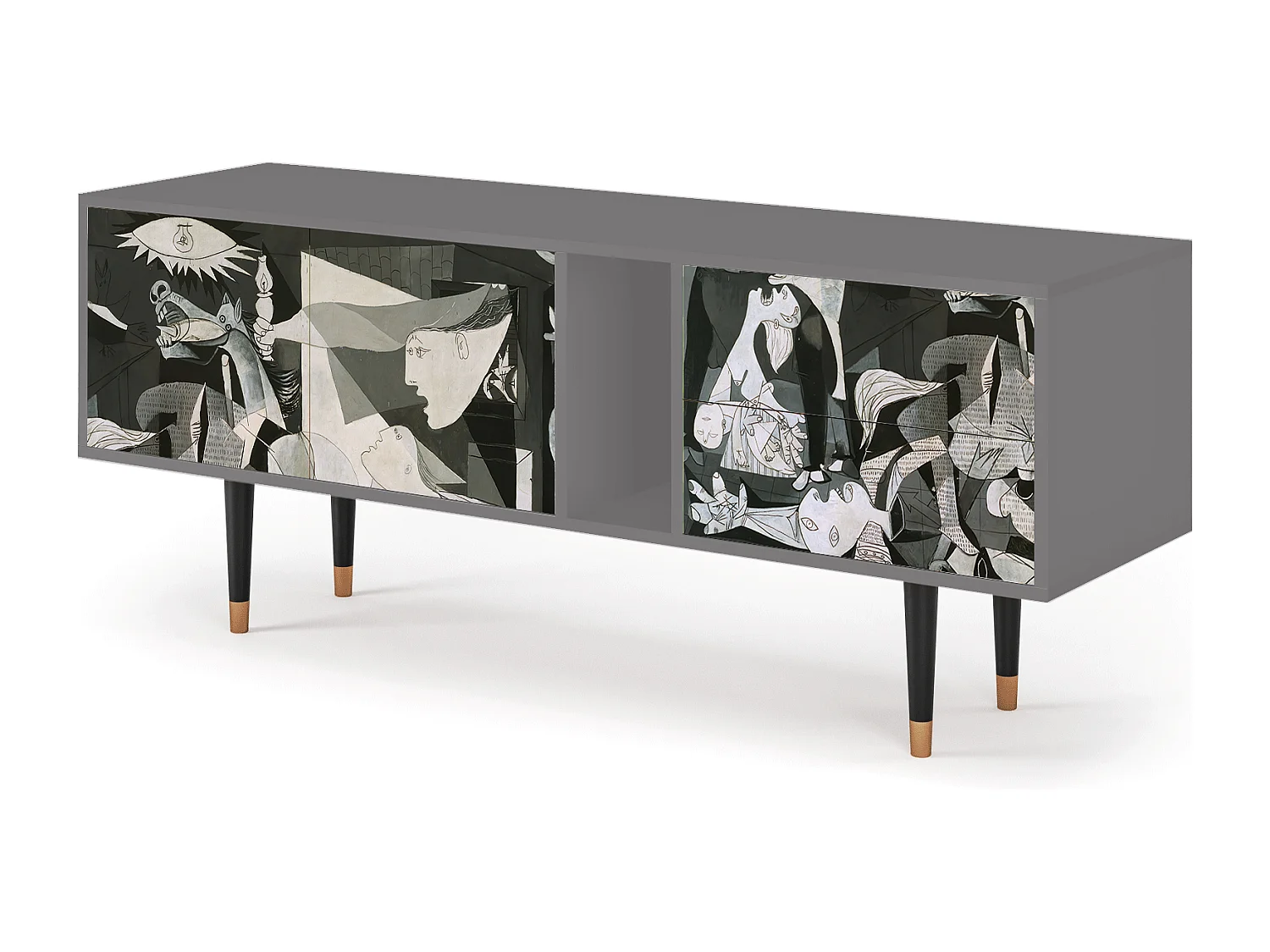 TV-Möbel - 170х69х48 cm - T1 - Guernica by Picasso, Grau