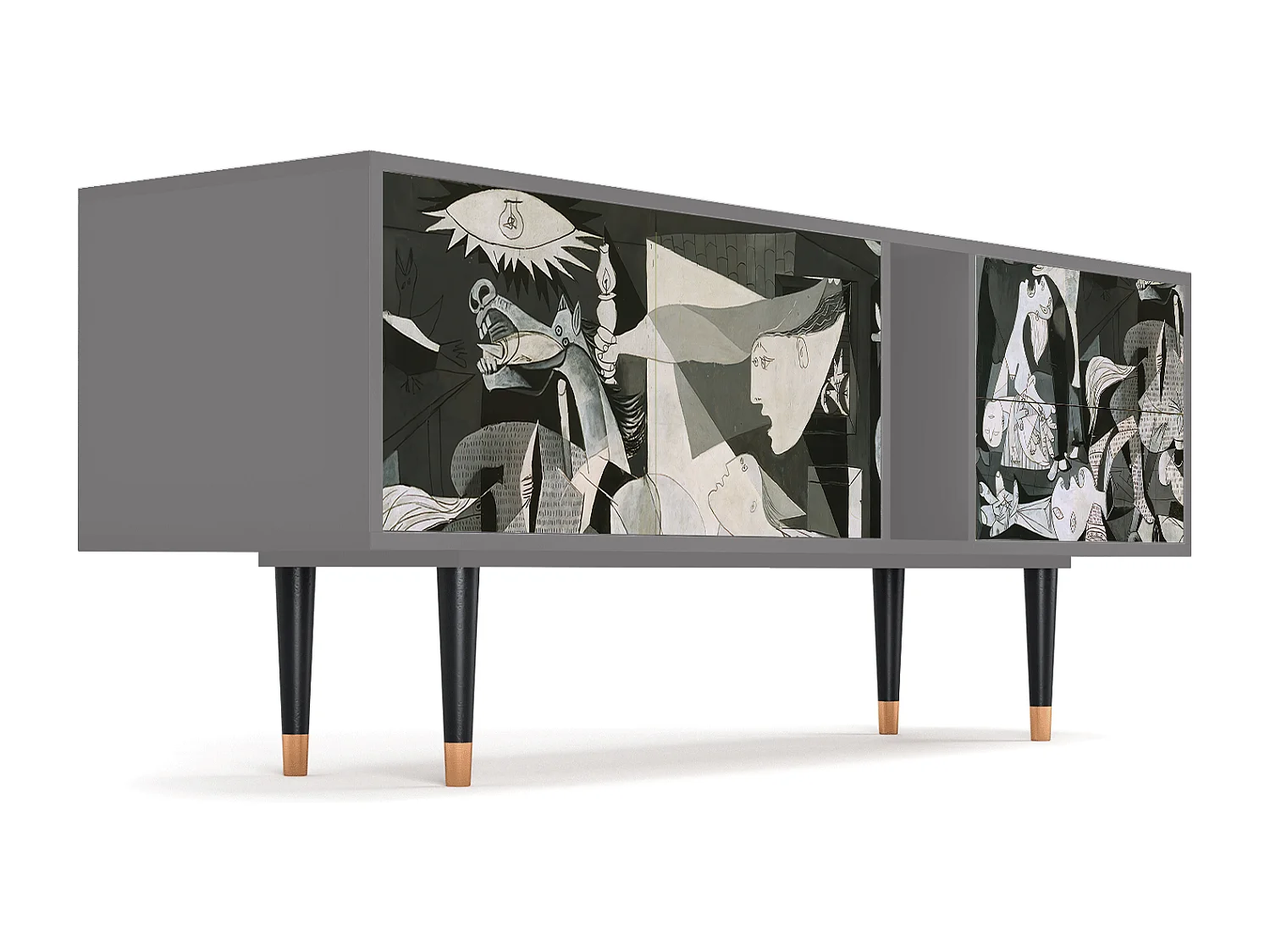 TV-Möbel - 170х69х48 cm - T1 - Guernica by Picasso, Grau