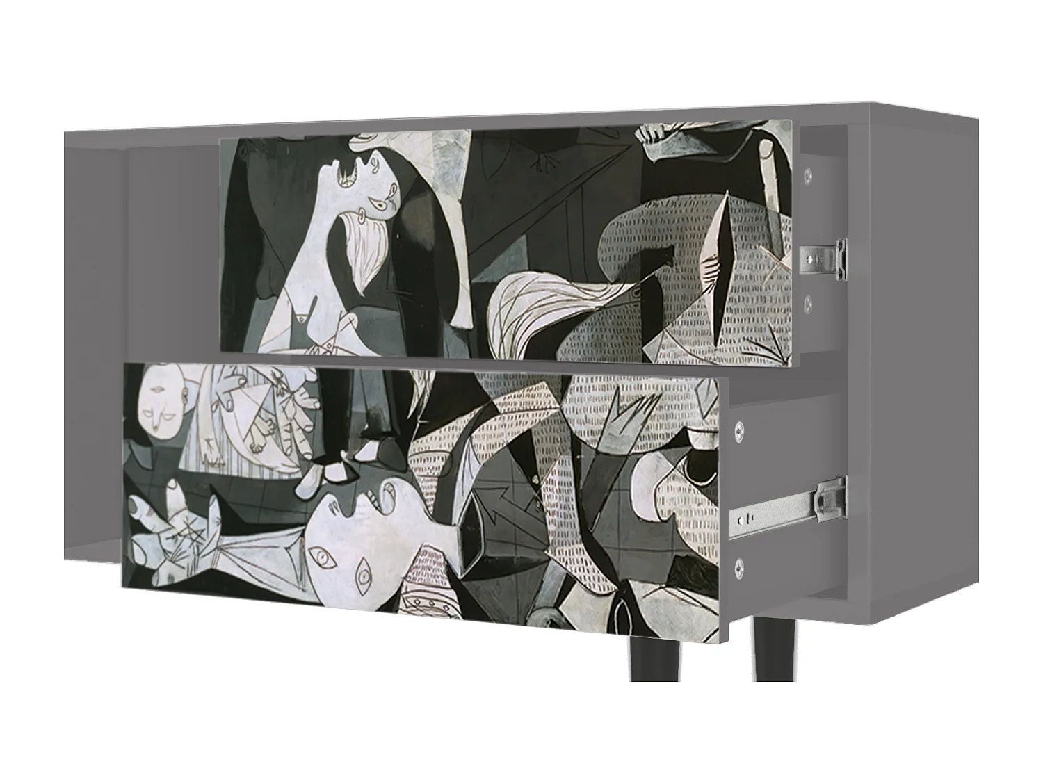 TV-Möbel - 170х69х48 cm - T1 - Guernica by Picasso, Grau