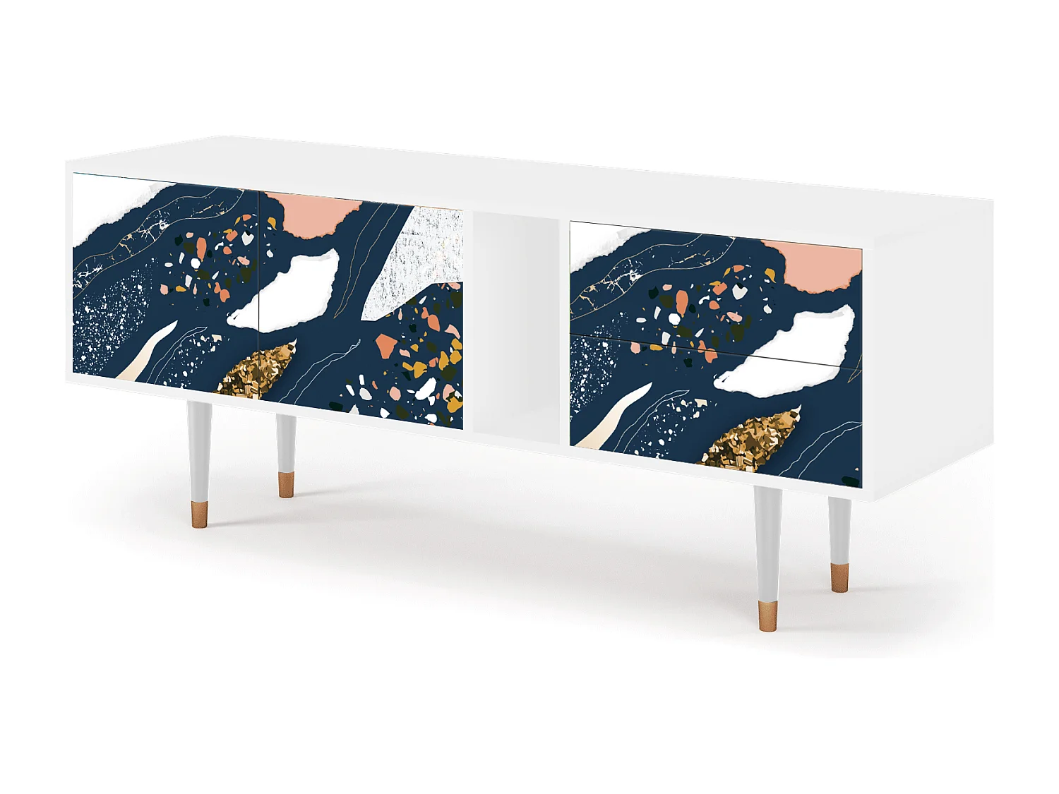 Meuble TV - 170х69х48 cm - T1 - Nude Iceberg, Blanc