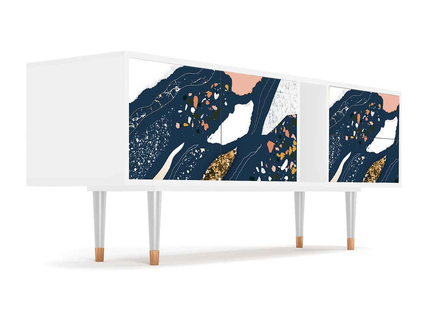 Meuble TV - 170х69х48 cm - T1 - Nude Iceberg, Blanc