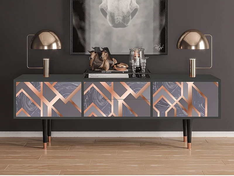 TV-Möbel - 170х59х48 cm - T4 - Taupe Anatomy, Anthrazit