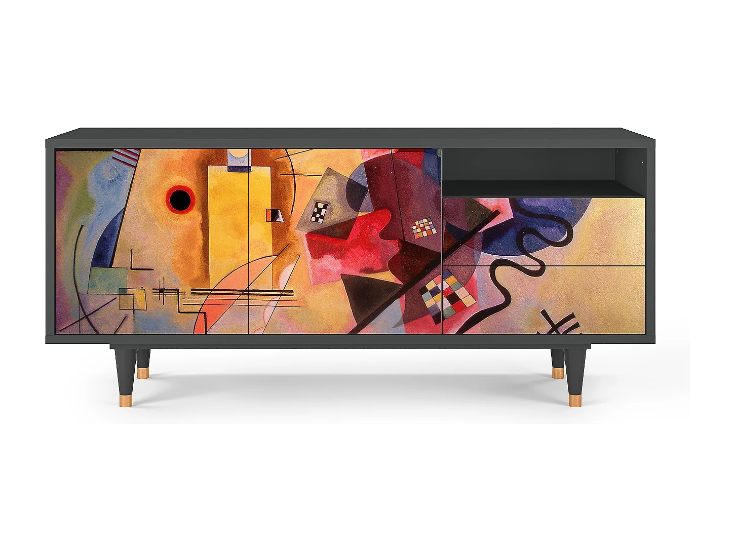 Mobile TV - 125х56х41 cm - T7 - Modern Art, Antracite